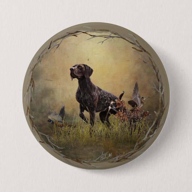 German Shorthaired Pointer   7.5 Cm Round Badge (Front)