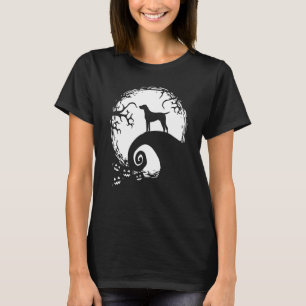 German Shorthaired Pointer And Moon Halloween T-Shirt