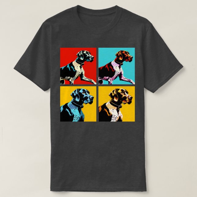 German Shorthaired Pointer Art Dog Lover Gifts T-Shirt (Design Front)