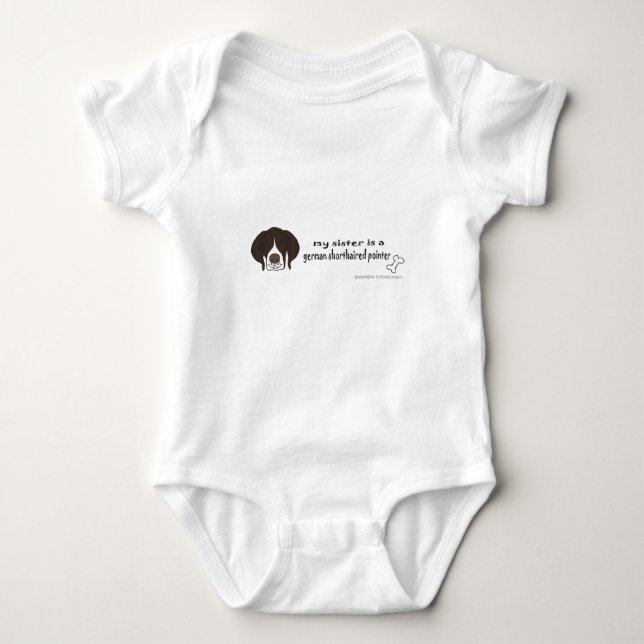 german shorthaired pointer baby bodysuit (Front)