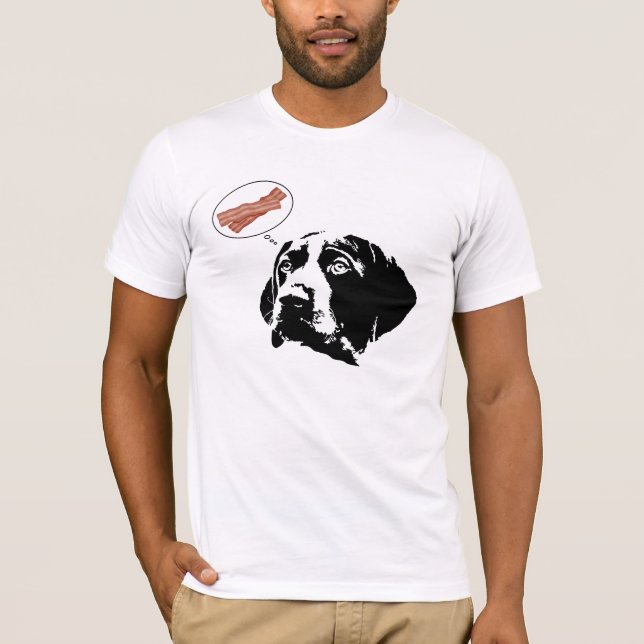 German Shorthaired Pointer "Bacon" Graphic T-Shirt (Front)