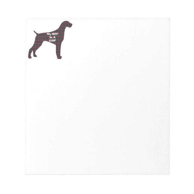 GERMAN SHORTHAIRED POINTER BFF NOTEPAD (Front)
