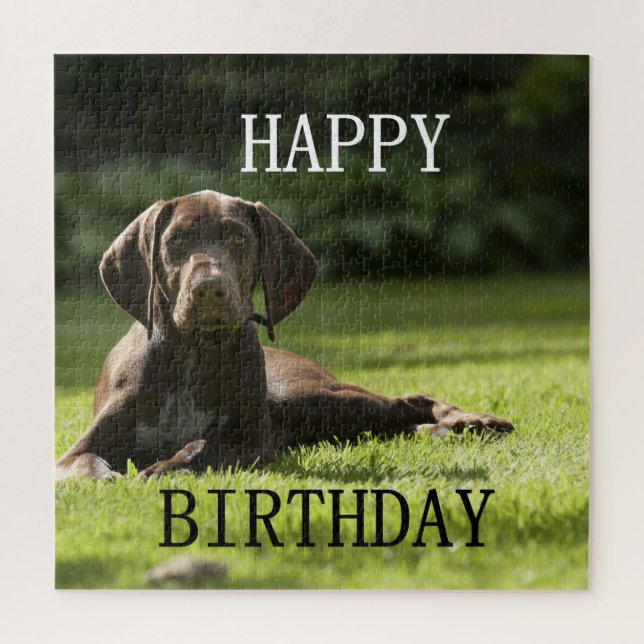 german shorthaired pointer birthday jigsaw puzzle (Vertical)
