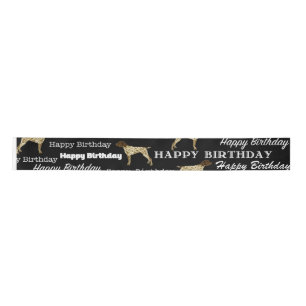 German Shorthaired Pointer Birthday Ribbon, GSP,   Satin Ribbon