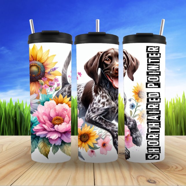 German Shorthaired Pointer Bloom Thermal Tumbler (Creator Uploaded)