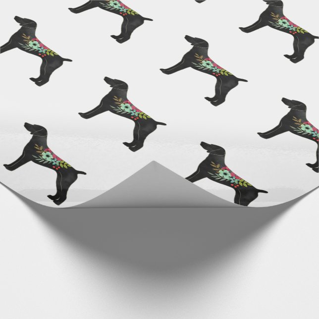 German Shorthaired Pointer Boho Silhouette Wrapping Paper (Corner)
