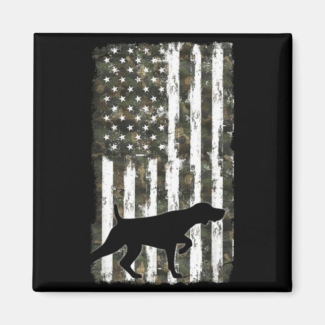 German Shorthaired Pointer Camouflage American Magnet (Front)