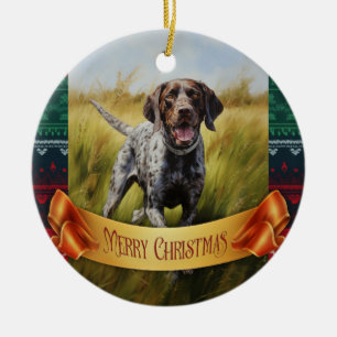 German Shorthaired Pointer Ceramic Ornament