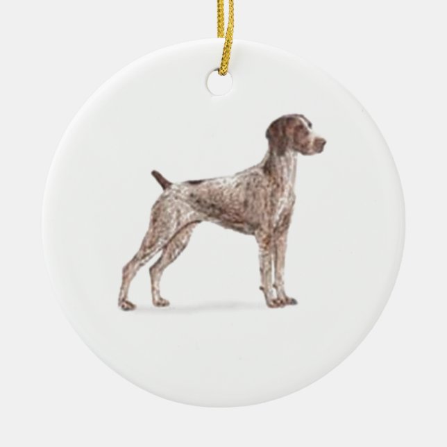 German Shorthaired Pointer Ceramic Ornament (Front)