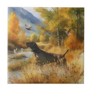 German Shorthaired Pointer Ceramic Tile