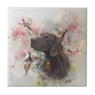 German shorthaired pointer ceramic tile