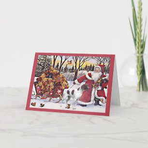 German Shorthaired Pointer Christmas Card Santa Be