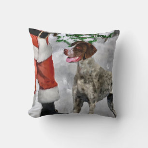 German Shorthaired Pointer Christmas Cushion