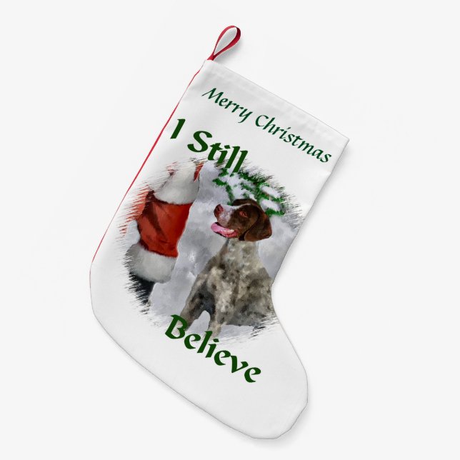 German Shorthaired Pointer Christmas Small Christmas Stocking (Front (Hanging))