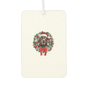 German Shorthaired Pointer Christmas Wreath Decora Car Air Freshener