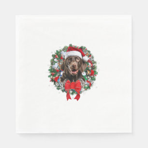 German Shorthaired Pointer Christmas Wreath Decora Napkin