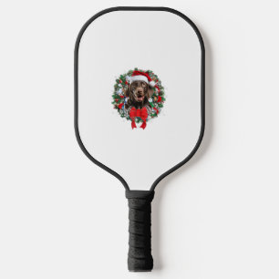 German Shorthaired Pointer Christmas Wreath Decora Pickleball Paddle