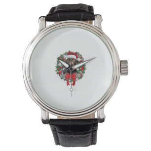 German Shorthaired Pointer Christmas Wreath Decora Watch