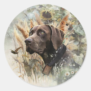 German Shorthaired Pointer Classic Round Sticker