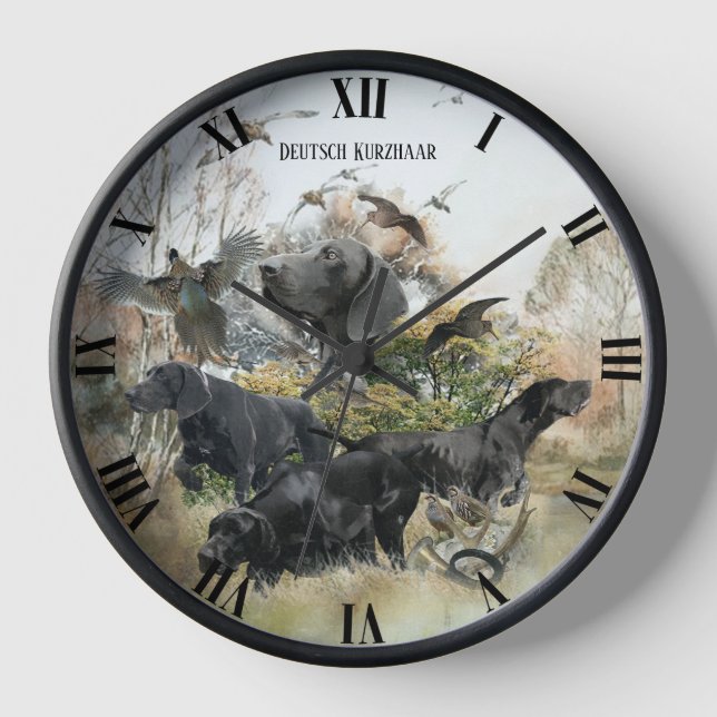 German Shorthaired pointer   Clock (Front)