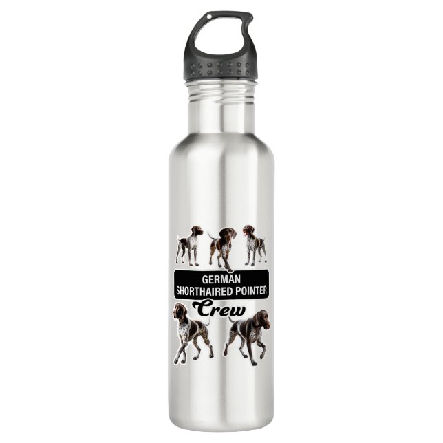 German Shorthaired Pointer Crew  710 Ml Water Bottle (Front)