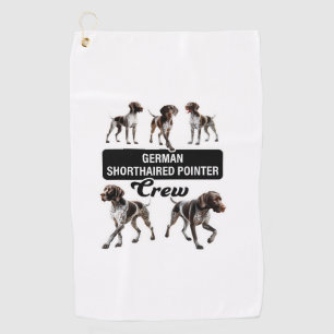 German Shorthaired Pointer Crew  Golf Towel