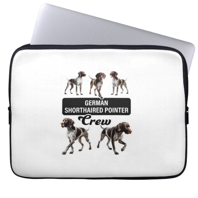 German Shorthaired Pointer Crew  Laptop Sleeve (Front)