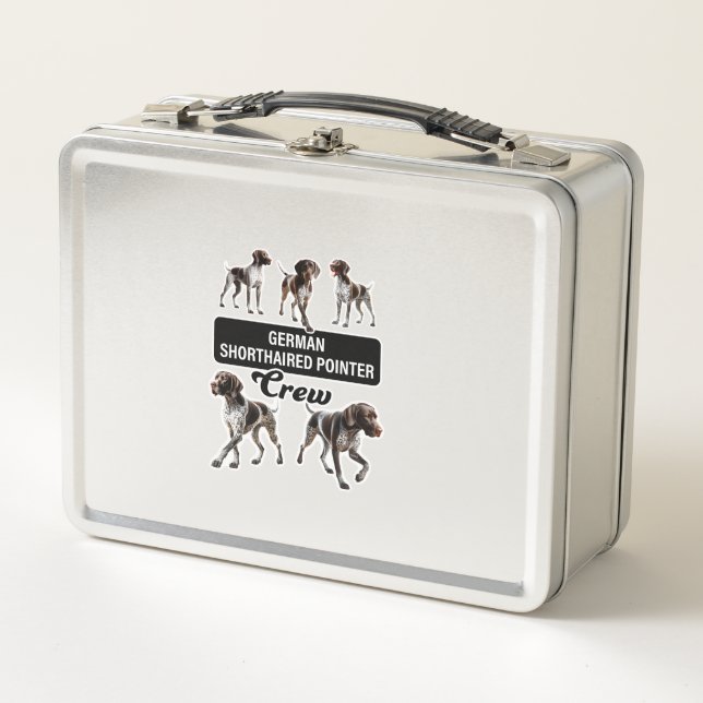 German Shorthaired Pointer Crew  Metal Lunch Box (Front)