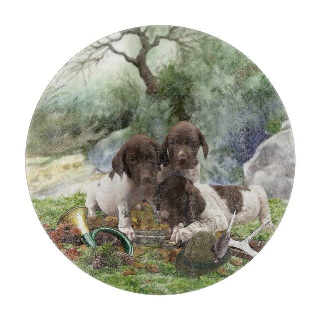German Shorthaired Pointer cute  puppies      Cutting Board (Front)