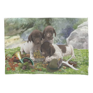 German Shorthaired Pointer cute  puppies     Pillowcase