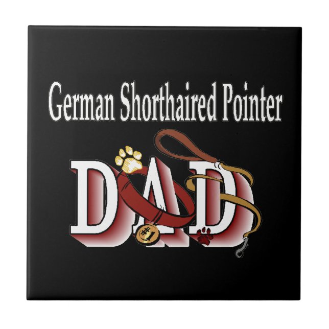 German Shorthaired Pointer Dad Ceramic Tile (Front)
