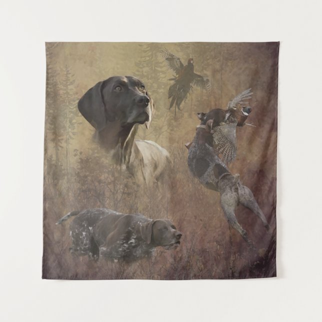 German Shorthaired Pointer ,Deutsch Kurzhaar Tapes Tapestry (Front)