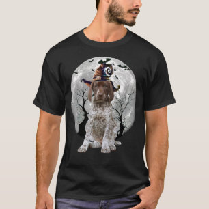 German Shorthaired Pointer Dog And Moon Halloween T-Shirt