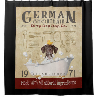 German Shorthaired Pointer Dog Bath Soap Company Shower Curtain