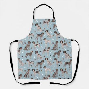 German Shorthaired Pointer Dog Bone and Paw Print  Apron