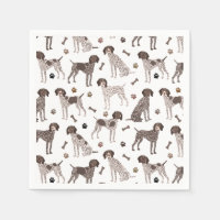 German Shorthaired Pointer Dog Bone and Paw Print 