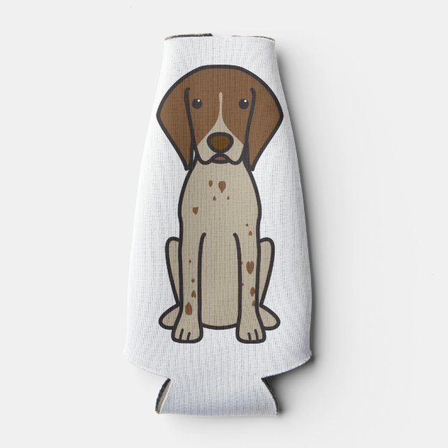 German Shorthaired Pointer Dog Cartoon Bottle Cooler (Front)