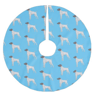German Shorthaired Pointer dog cartoon Brushed Polyester Tree Skirt