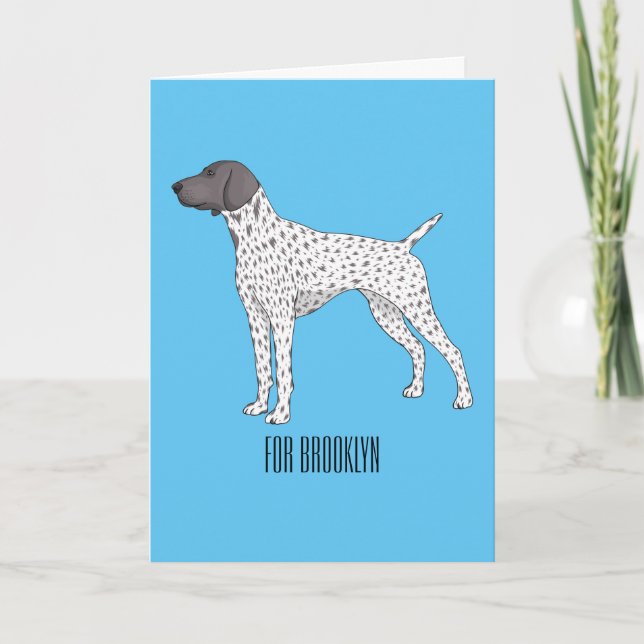 German Shorthaired Pointer dog cartoon Card (Front)