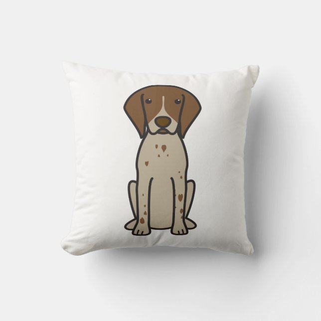 German Shorthaired Pointer Dog Cartoon Cushion (Front)