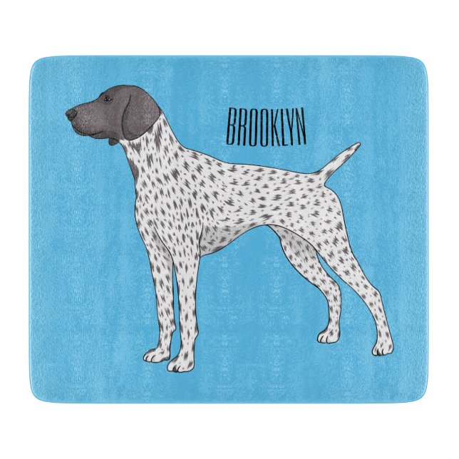 German Shorthaired Pointer dog cartoon Cutting Board (Front)