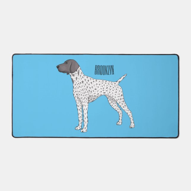 German Shorthaired Pointer dog cartoon  Desk Mat (Front)