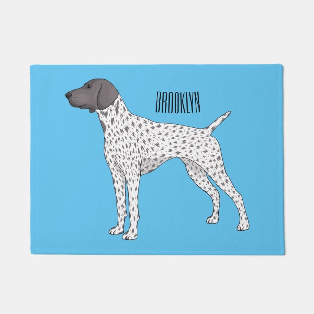 German Shorthaired Pointer dog cartoon  Doormat (Front)