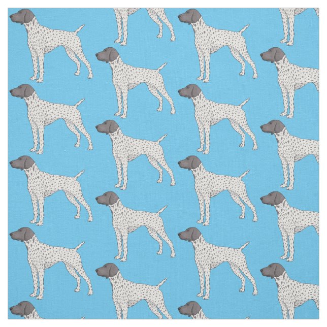 German Shorthaired Pointer dog cartoon Fabric (Swatch)