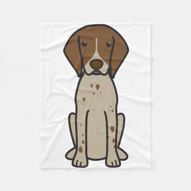 German Shorthaired Pointer Dog Cartoon Fleece Blanket (Front)