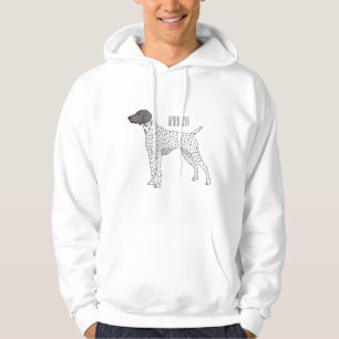 German Shorthaired Pointer dog cartoon Hoodie