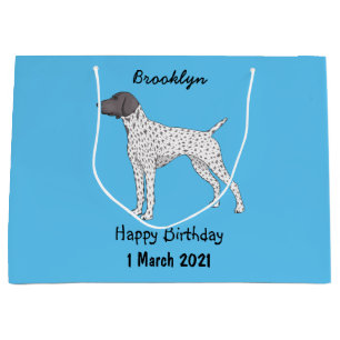 German Shorthaired Pointer dog cartoon Large Gift Bag