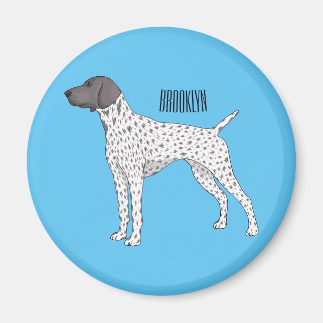 German Shorthaired Pointer dog cartoon Magnet (Front)