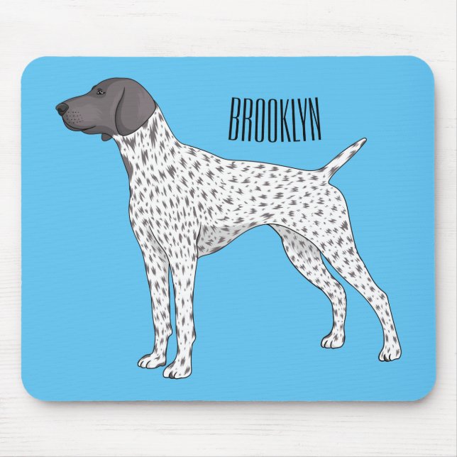 German Shorthaired Pointer dog cartoon Mouse Pad (Front)