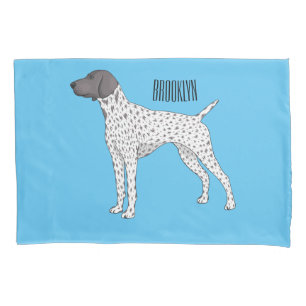 German Shorthaired Pointer dog cartoon Pillowcase